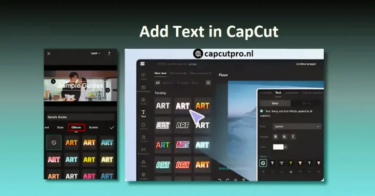 Add Text in CapCut