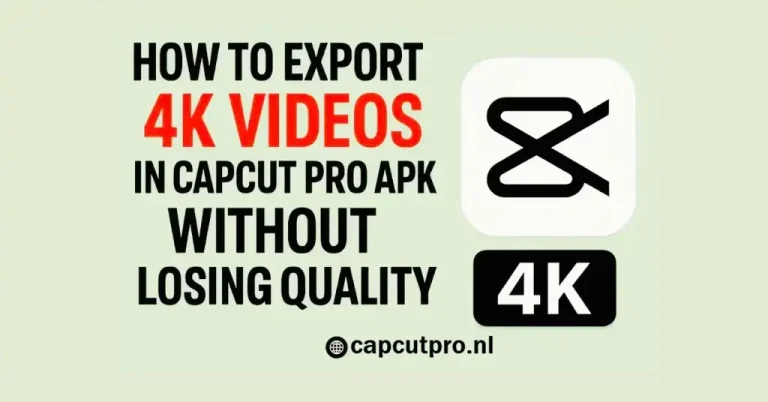 Export 4K Videos in CapCut Pro APK