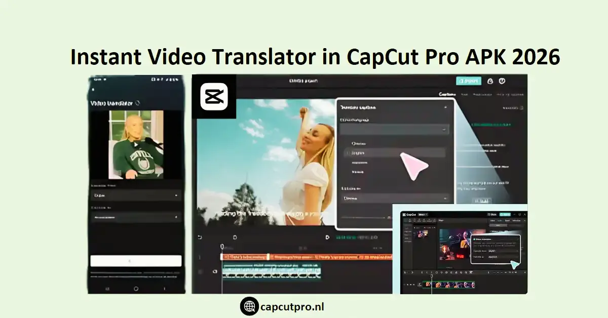 Instant Video Translator in CapCut Pro APK 2026